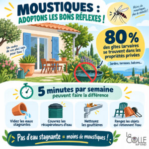 🦟 MOUSTIQUES : ADOPTONS LES BONS RÉFLEXES !